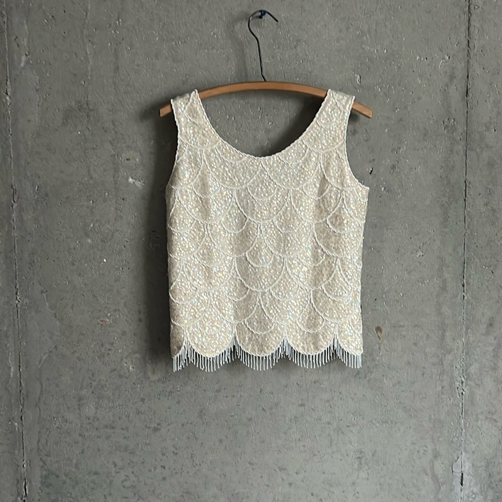 Vintage Sequin Beaded Top